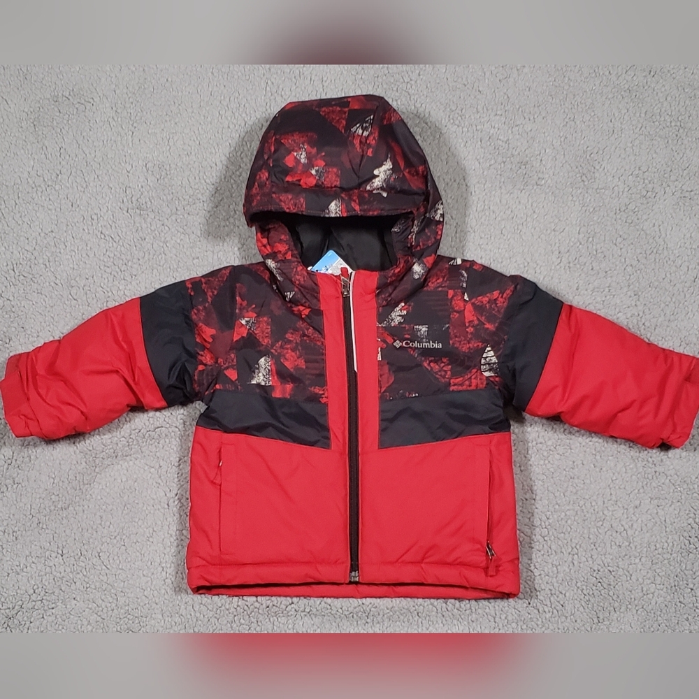 Columbia Waterproof Lightning Lift II Snow Jacket sz 2T Red / Blk MSRP $105 NWT